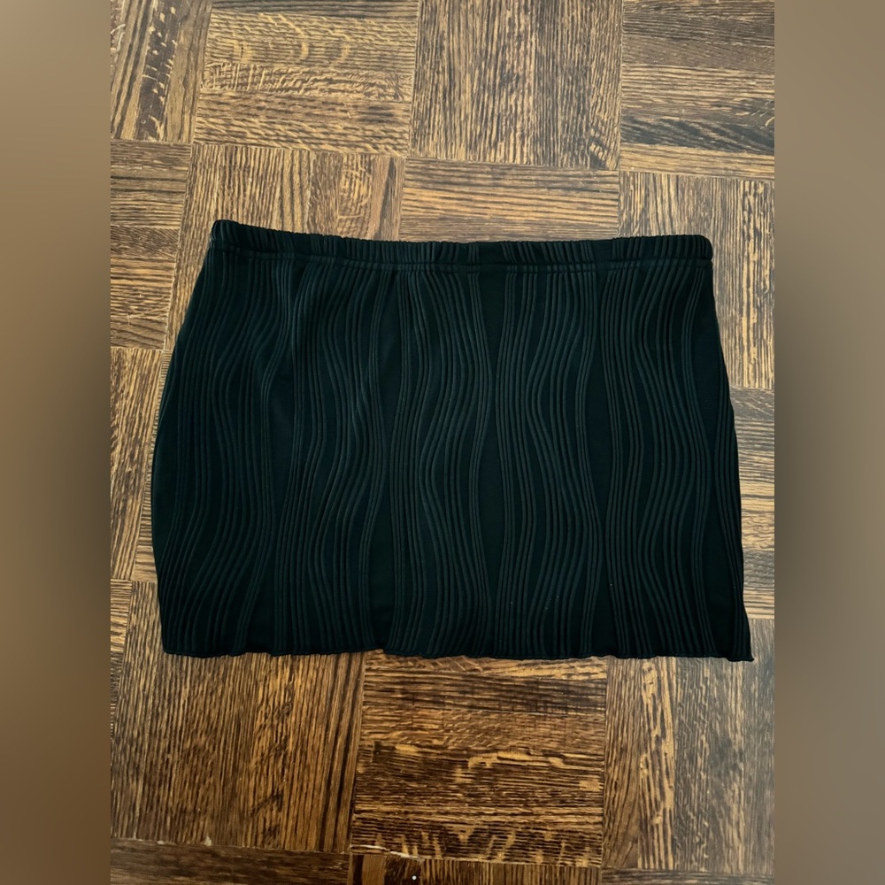 SHEIN ICON BODYCON MINI SKIRT IN BLACK *SKIRT ONLY* SIZE S TEXTURE KNIT FABRIC - Picture 5 of 8